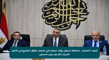 صوت الحماية.. محافظ أسوان يؤكد حرصه على ضمان حقوق الجميع في قانون الإيجار القديم بدون خسائر